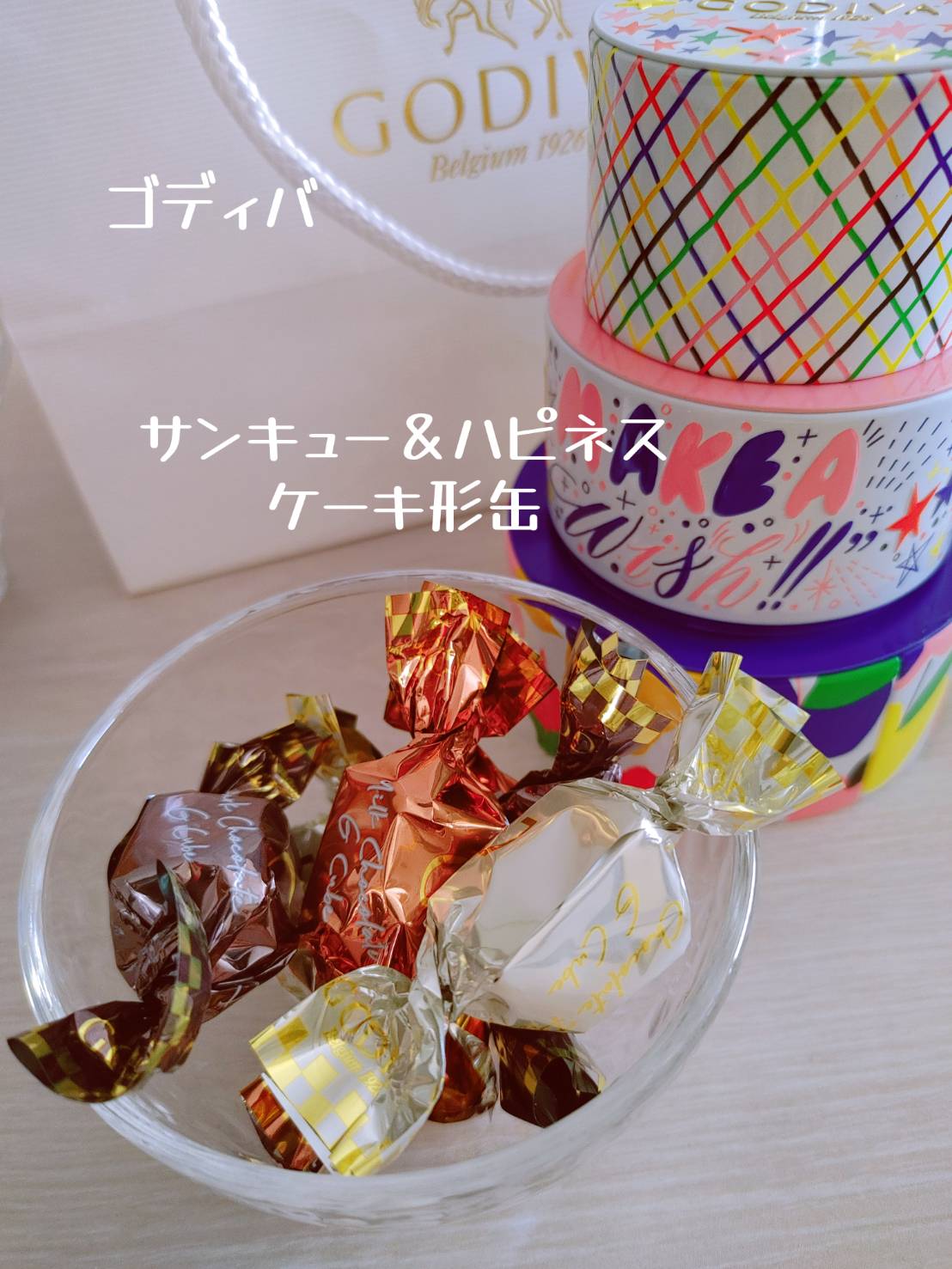 ゴディバ【サンキュー＆ハピネス ケーキ形缶】-6
